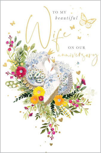 Picture of BEAUTIFUL WIFE ANNIVERSARY CARD